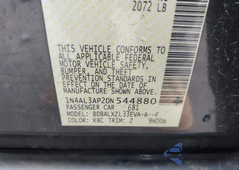 2013 Nissan Altima 2.5 Sl из США, поврежденный, VIN 1N4AL3AP2DN544880